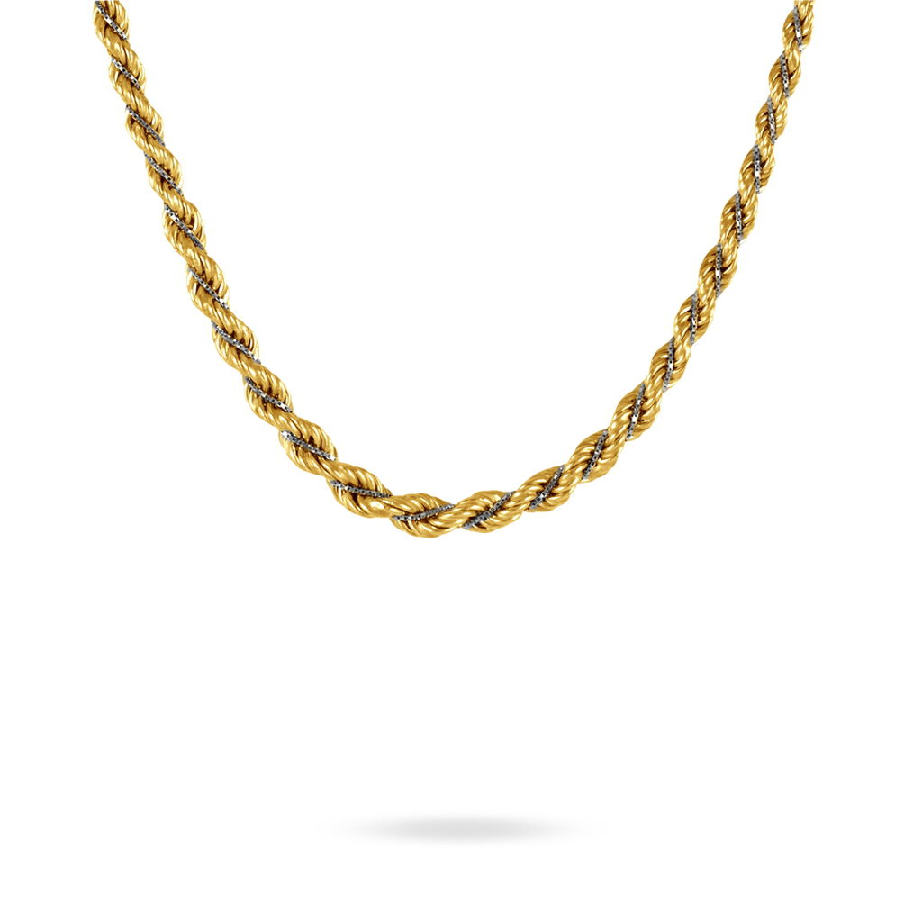 Collier Jerryenne Danilo Maille Corde Et Venitienne Or Bicolore - Spannringe Damen | OROVIVO