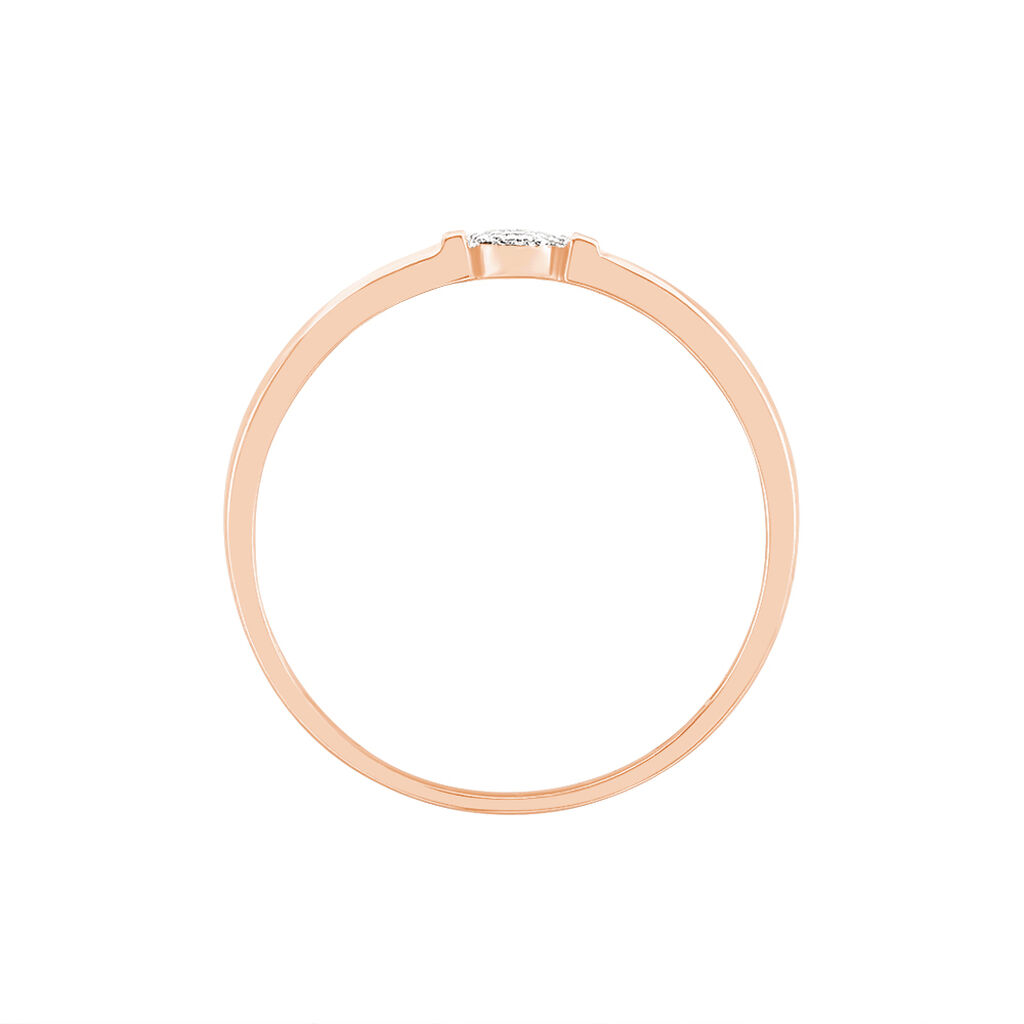Bague Or Rose Et Diamants - Spannringe Damen | OROVIVO