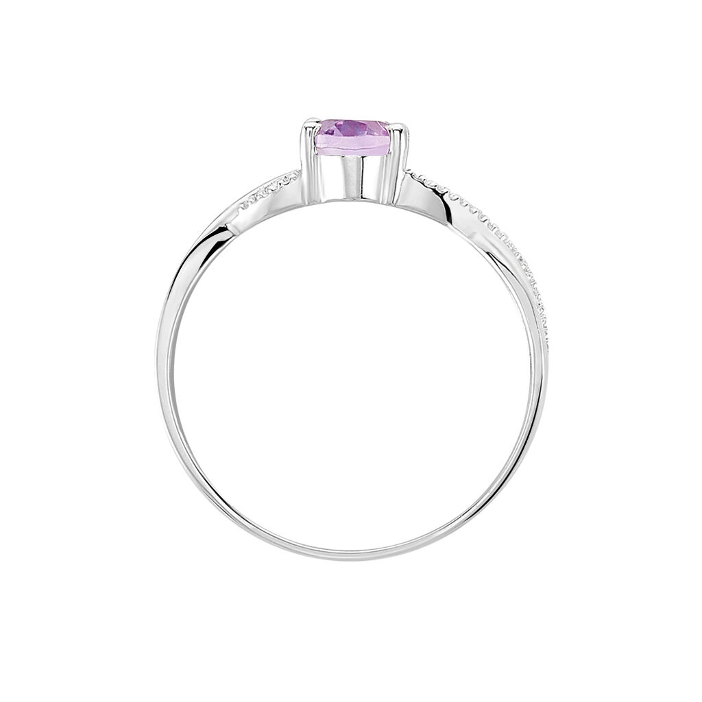 Bague Candice Or Blanc Amethyste - Spannringe Damen | OROVIVO