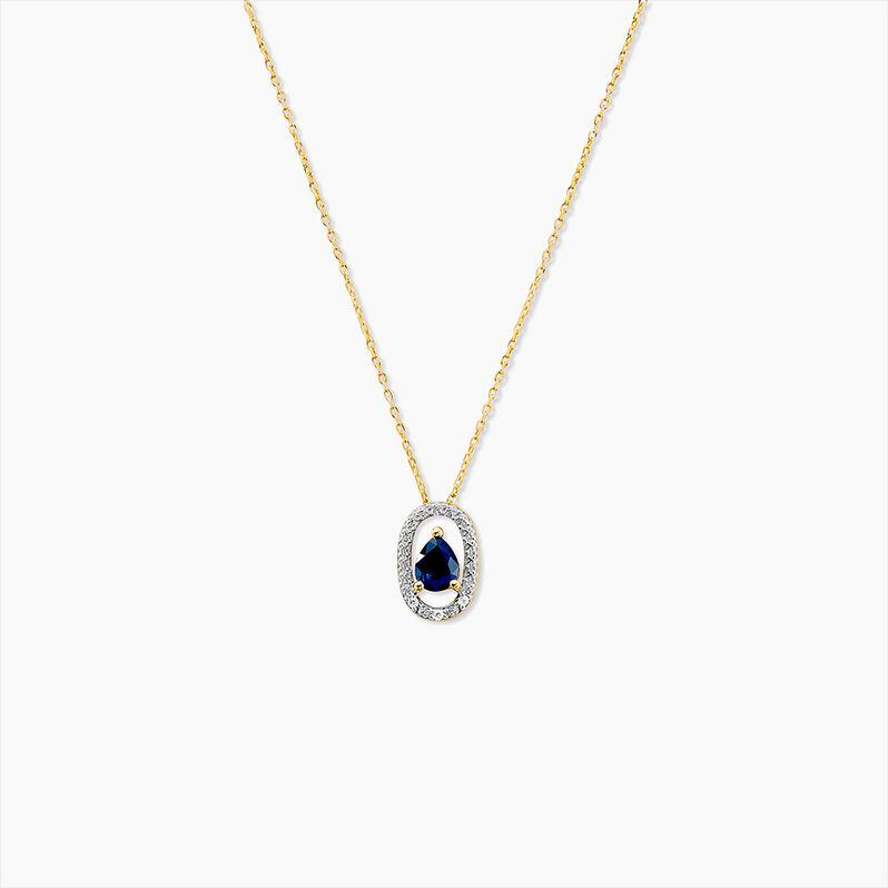 Collier Dorottya Or Jaune Saphir Diamant - Spannringe Damen | OROVIVO
