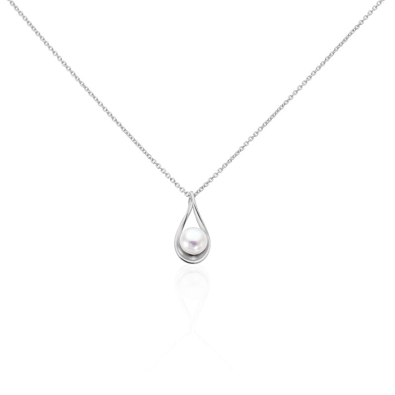 Collier Argent Rhodié Perle De Culture  - Spannringe Damen | OROVIVO