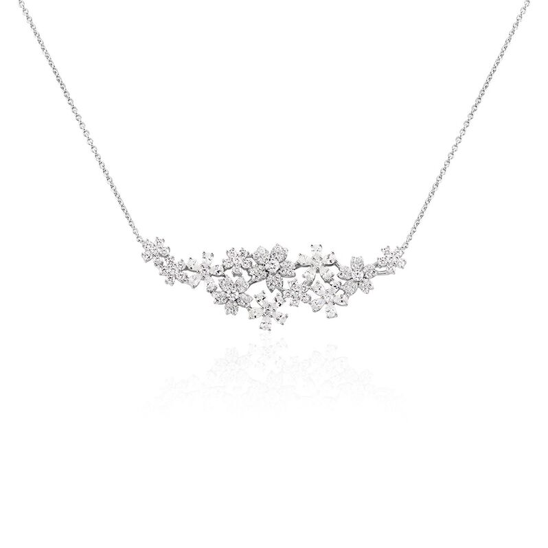 Collier Winter Flower Argent Weiss Oxyde De Zirconium - Spannringe Damen | OROVIVO