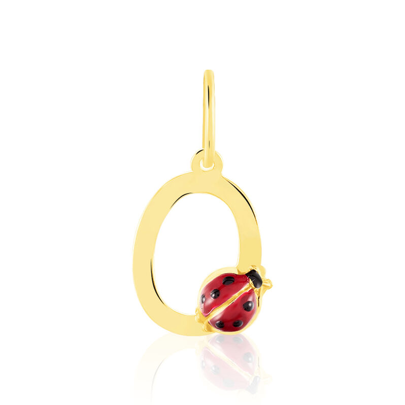 Pendentif Or Jaune Coccinelle Lettre O - Spannringe Kinder | OROVIVO