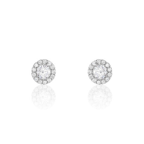 Damen Ohrstecker Weißgold 375 Zirkonia - Ohrstecker Damen | OROVIVO