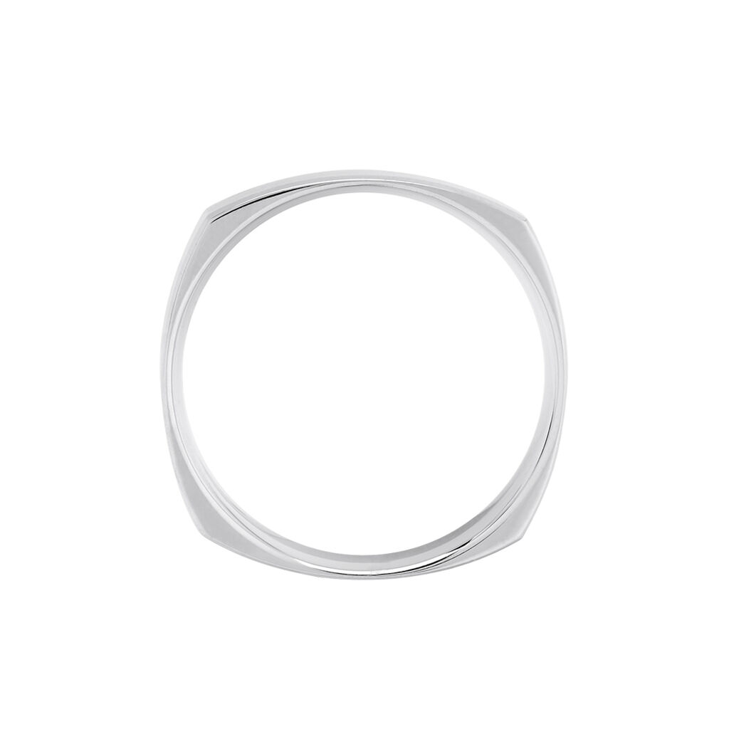 Alliance Carree Polie Or Blanc - Spannringe Unisex | OROVIVO