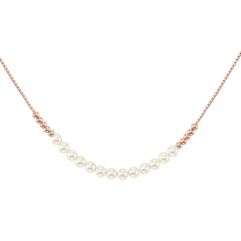 Girocollo in argento rosato e perle - Spannringe Damen | OROVIVO