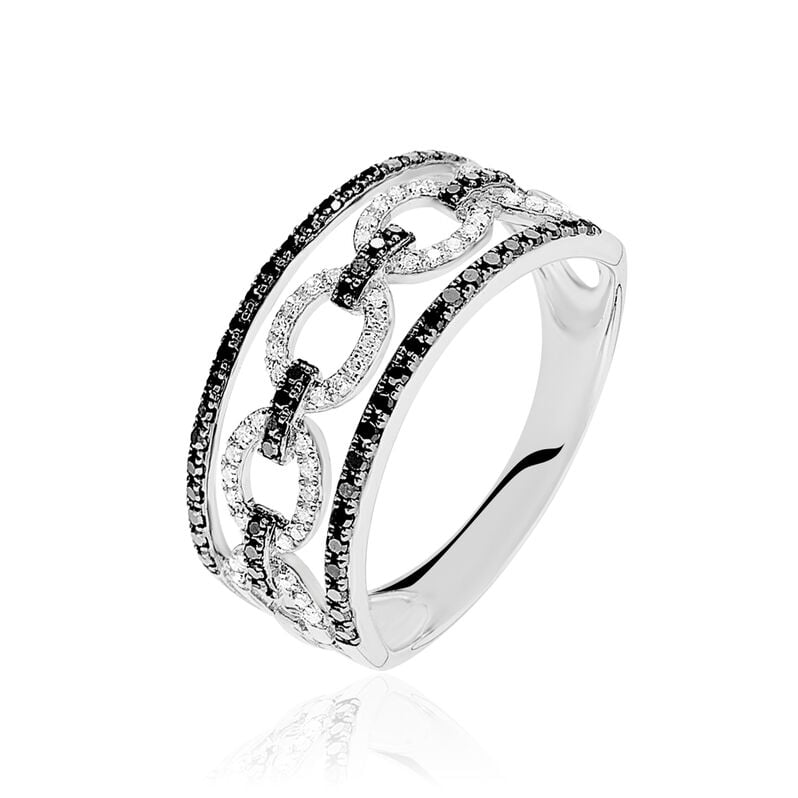 Bague Maela Or Blanc Diamant - Spannringe Damen | OROVIVO