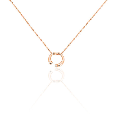 Damen Halskette Edelstahl Rosé Vergoldet Kristall - Halsketten Damen | OROVIVO