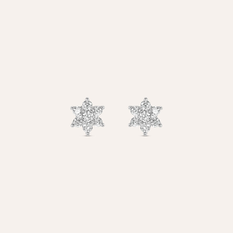 Orecchini Lobo Silver Elegance Argento Rodiato Cubic Zirconia - Spannringe Damen | OROVIVO