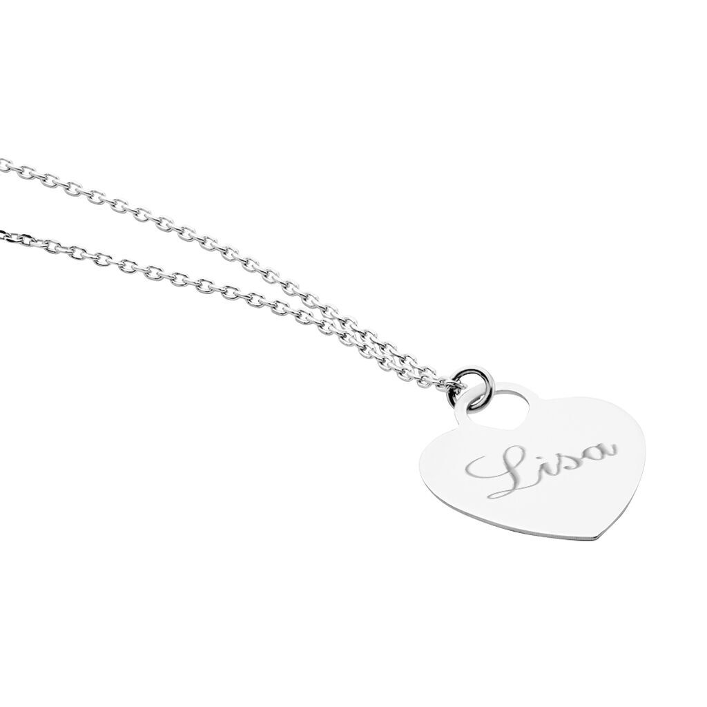 LUBA Damen Collier Silber Silber 925 Zirkonia Wei&szlig; 0,080 ct B 1 mm