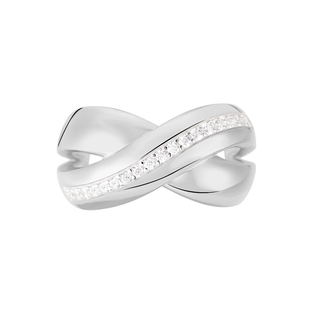 BEA Damen Ring Silber 925 Zirkonia Wei&szlig;