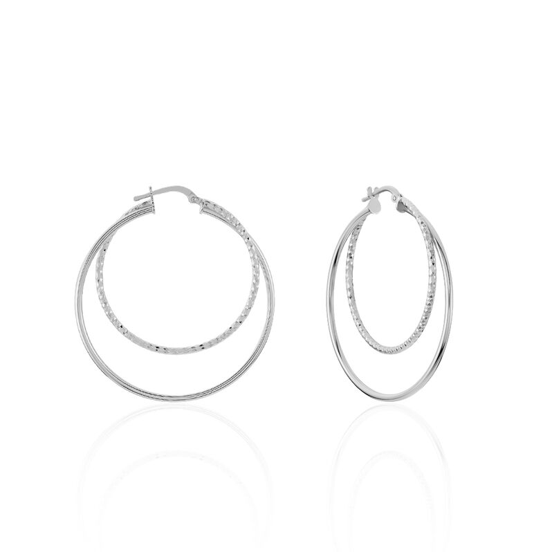 Damen Creolen Silber 925 Diamantiert - Creolen Damen | OROVIVO