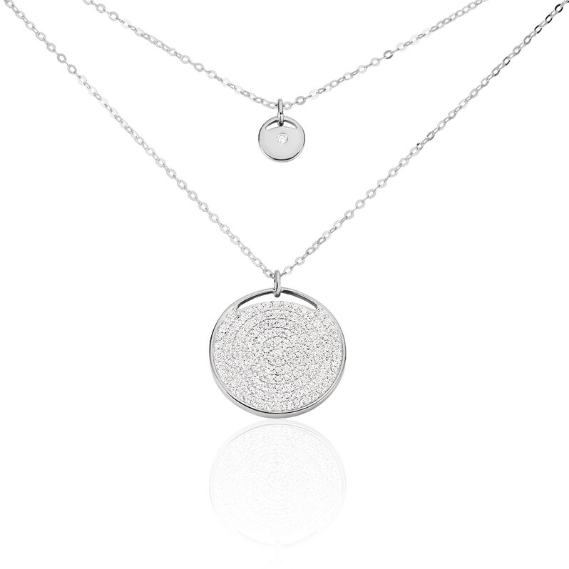 Damen Collier Silber 925 Zirkonia Kreis - Halsketten Damen | OROVIVO