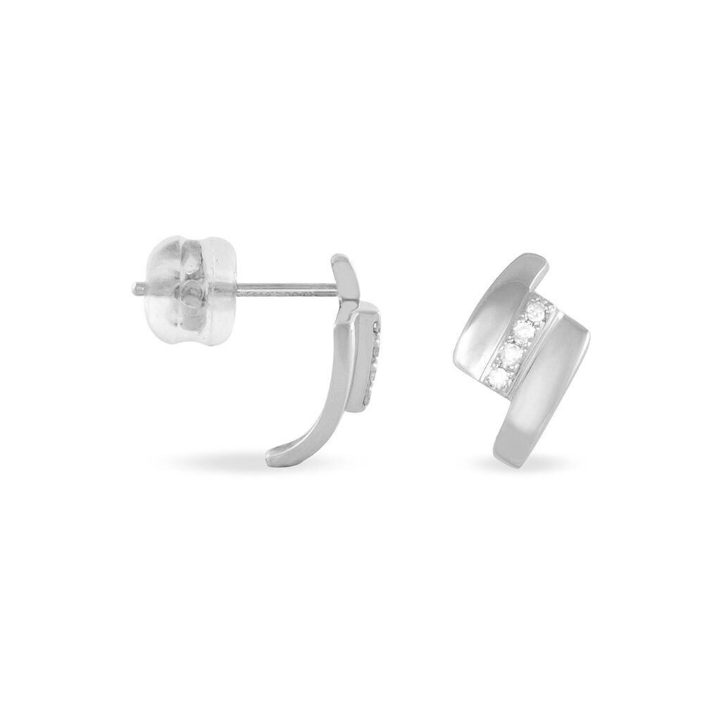 Damen Ohrstecker Weißgold 375 Diamant 0,04ct Dolene  - Ohrstecker Damen | OROVIVO