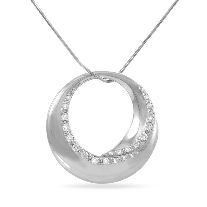 Collier Argent Blanc Oxyde De Zirconium - Spannringe Damen | OROVIVO