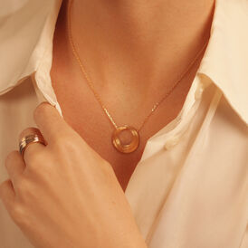 Damen Halskette Messing Gold plattiert  - Ketten mit Anhänger Damen | OROVIVO
