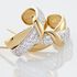 BRENDA Damen Creolen Gold Bicolor Gelb/Silber 375 (9 Karat) Zirkonia Wei&szlig; 0,43 ct