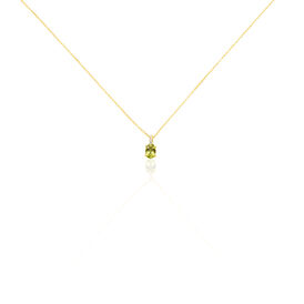 Damen Halskette Gold 375 Peridot Zirkonia - Ketten mit Anhänger  | OROVIVO
