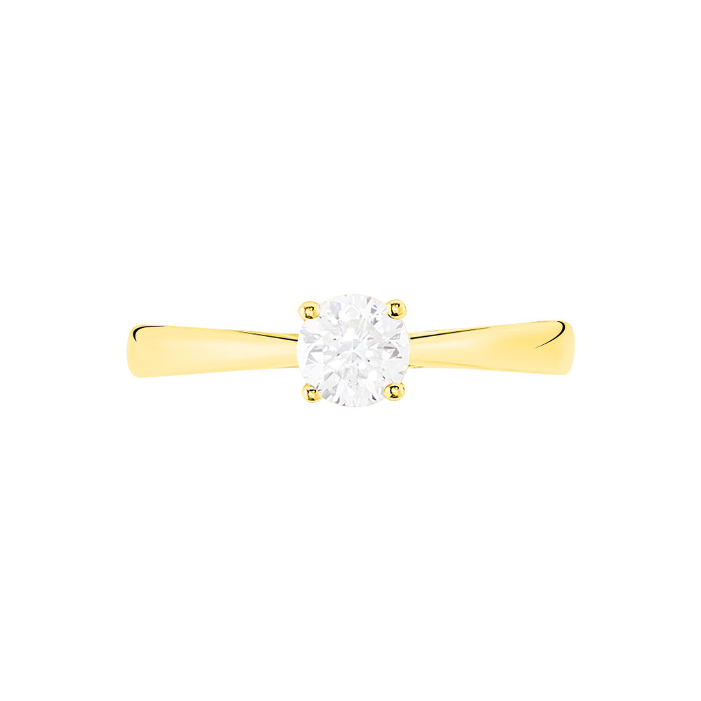 Bague Solitaire Collection Victoria Or Jaune Diamant - Spannringe Damen | OROVIVO