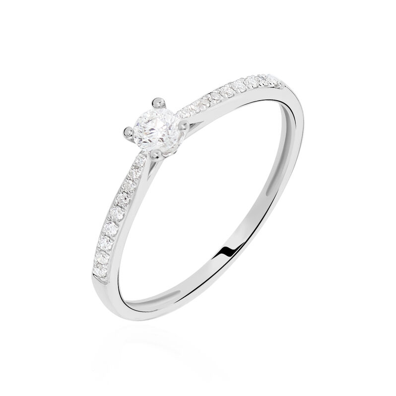 Solitaire Or Weiss Laetitia Diamant - Spannringe Damen | OROVIVO