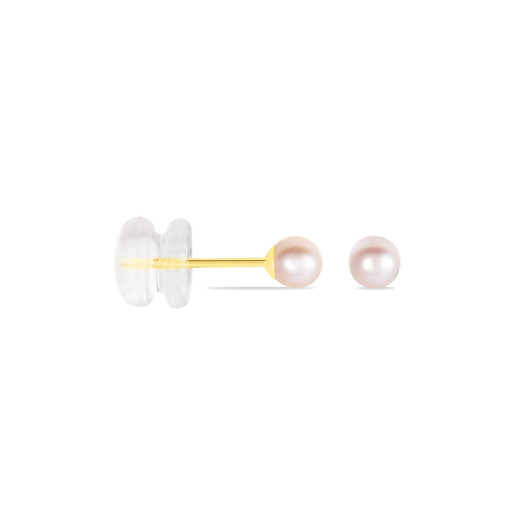 Perlenohrringe Gold 375 Zuchtperle 3-3,5mm - Ohrstecker Familie | OROVIVO