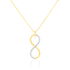 INFINO Damen Collier Gold 375 (9 Karat) Diamant Wei&szlig; 0,01 ct Unendlichkeit