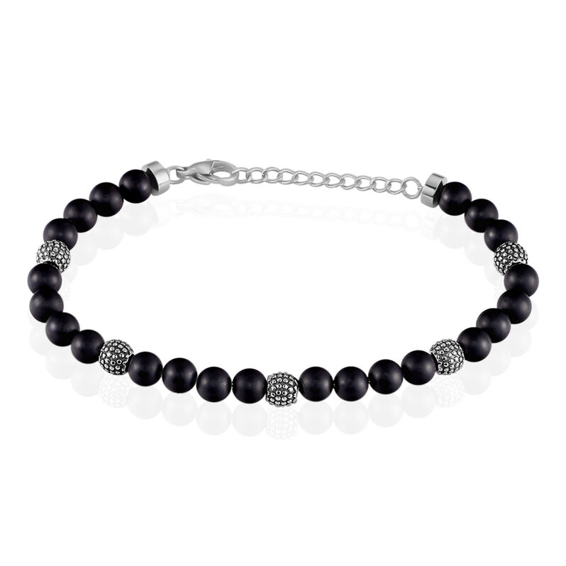 Bracelet Boules Acier Gris Laloun - Spannringe Herren | OROVIVO