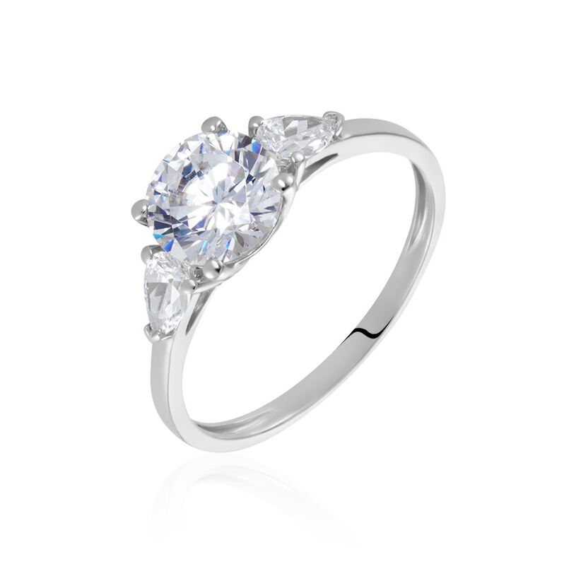 Bague Giana Or Blanc Oxyde De Zirconium - Spannringe Damen | OROVIVO