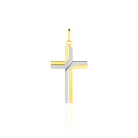 Kreuz Anhänger Gold 333 Bicolor Josua - Kreuzanhänger Unisex | OROVIVO