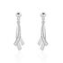 MARIE-ELSA 2 Damen Ohrringe Lang Silber 925 Zirkonia Weiß Welle
