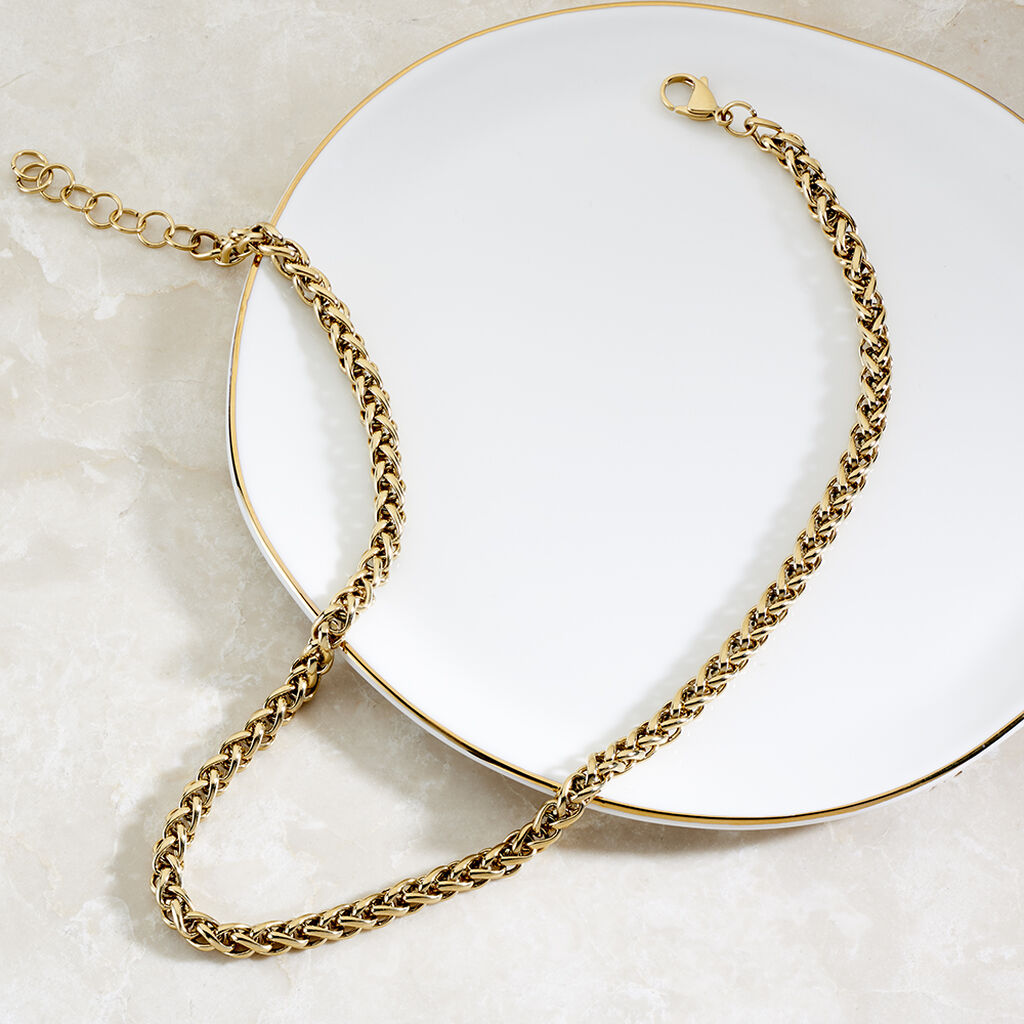 MONAA Damen Kette Edelstahl vergoldet