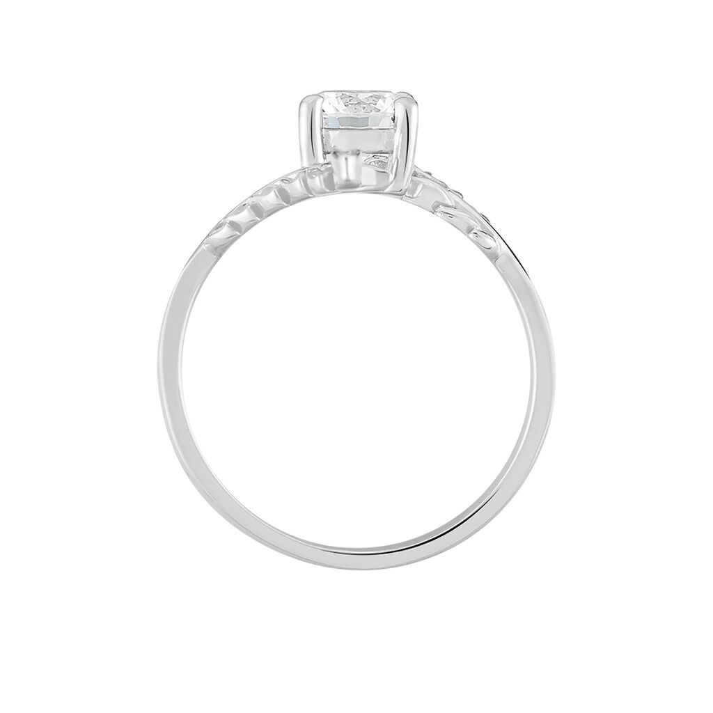 Bague Argent Rhodie Iora Solitaire Oxyde - Spannringe Damen | OROVIVO