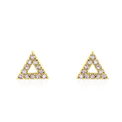 Damen Ohrstecker Gold 375 Zirkonia Dreieck - Ohrstecker Damen | OROVIVO