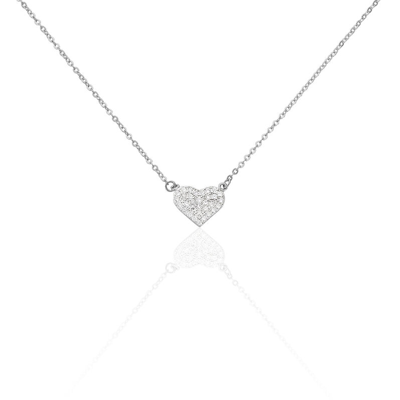 Collier Argent Blanc Oxyde De Zirconium - Spannringe Damen | OROVIVO