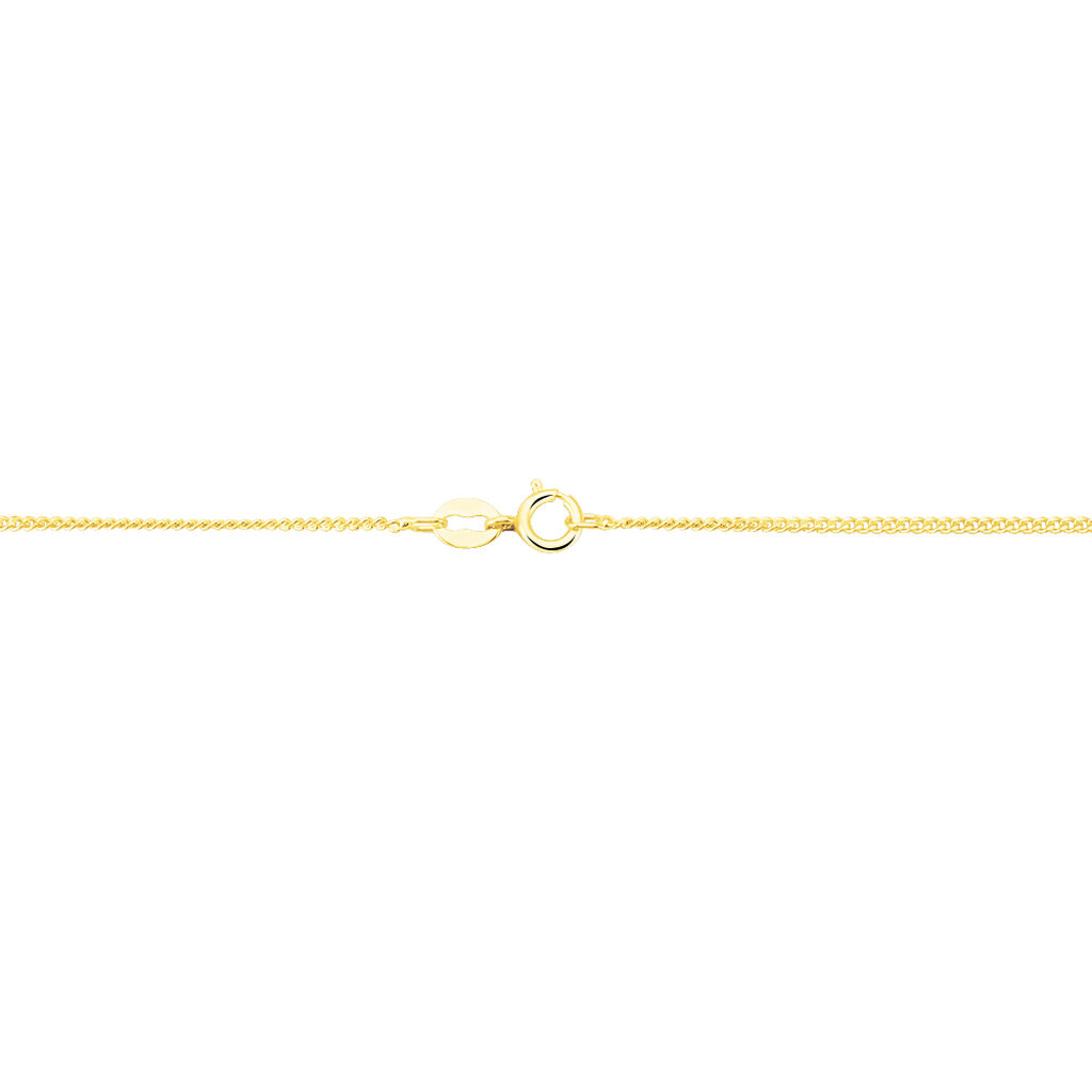 Chaîne Ixia Maille Gourmette Diamantee Or Jaune - Spannringe Familie | OROVIVO