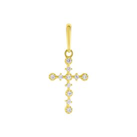 Kreuz Anhänger Gold 375 Zirkonia Daniela - Kreuzanhänger Familie | OROVIVO