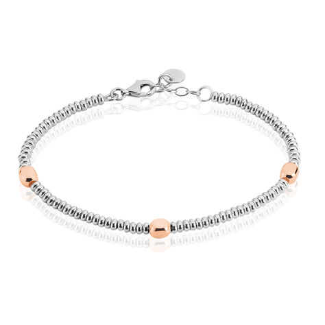 Damen Kugelarmband Kugelkette Silber 925 Bicolor  - Kugelarmbänder Damen | OROVIVO