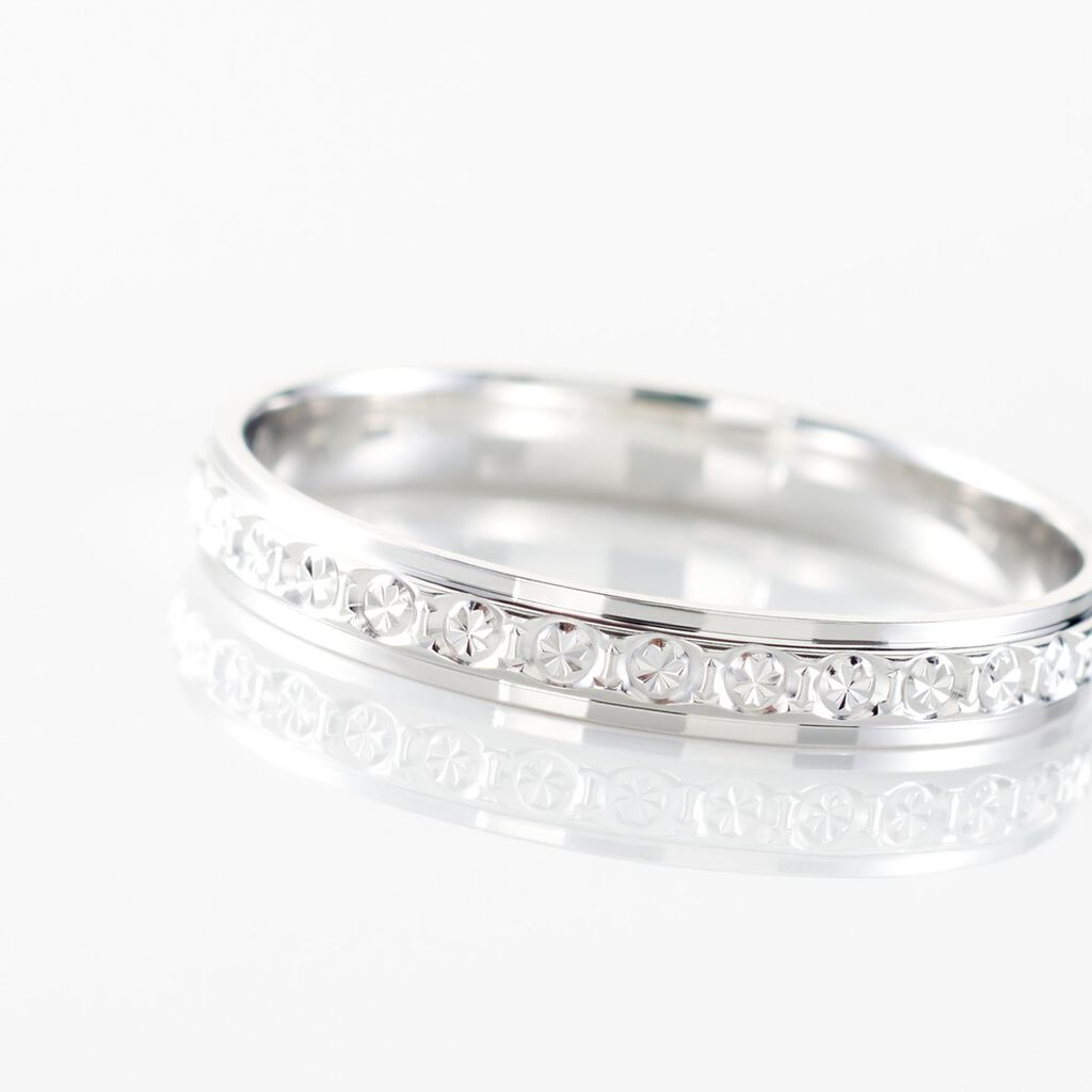 Alliance Heldea Ruban Plat Or Blanc - Spannringe Unisex | OROVIVO