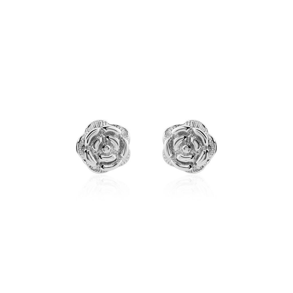 ROSALIA Damen Ohrstecker Silber 925 Rosette, Ohrstecker ohne Stein