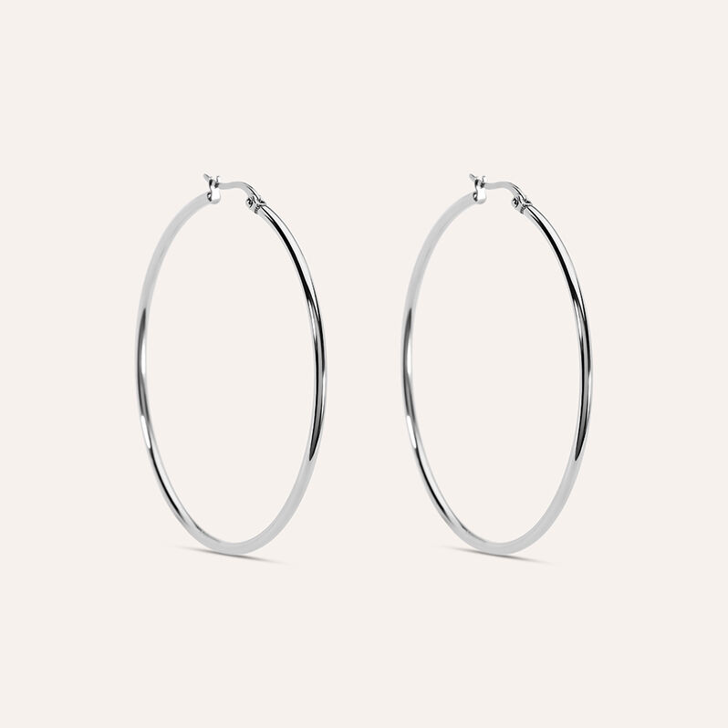 Orecchini A Cerchio Moonlight Acciaio - Spannringe Damen | OROVIVO