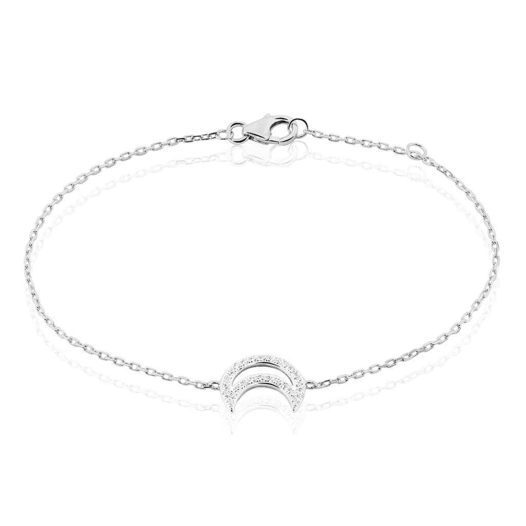 Bracelet Aisha Argent Blanc Oxyde De Zirconium - Spannringe Damen | OROVIVO