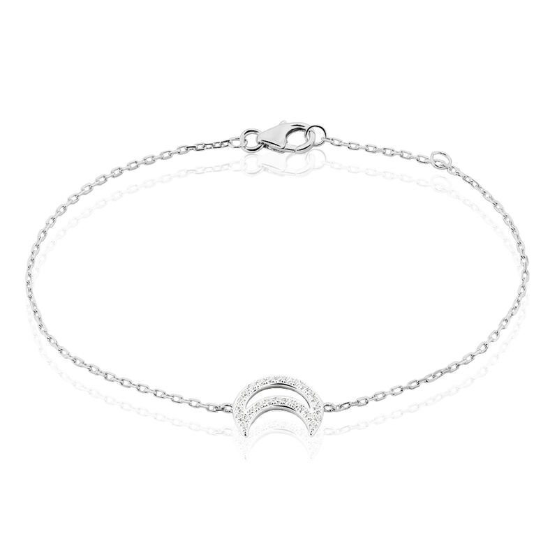 Bracelet Aisha Argent Blanc Oxyde De Zirconium - Spannringe Damen | OROVIVO