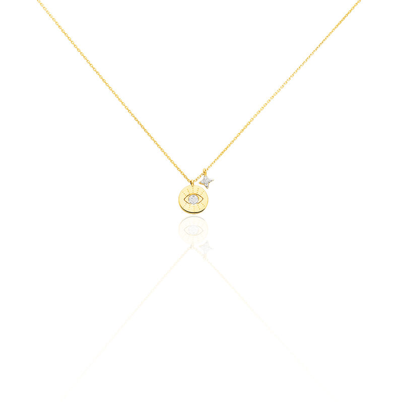 Collier Or Jaune Yrene Oeil Oxydes - Spannringe Damen | OROVIVO