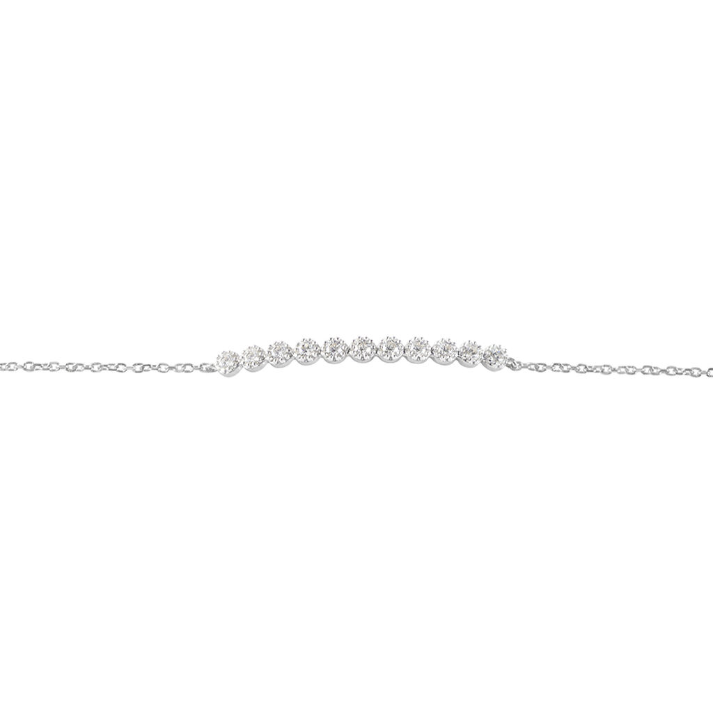 Damen Armband Weißgold 375 Zirkonia Kreis Aynsley - Armbänder mit Anhänger Damen | OROVIVO