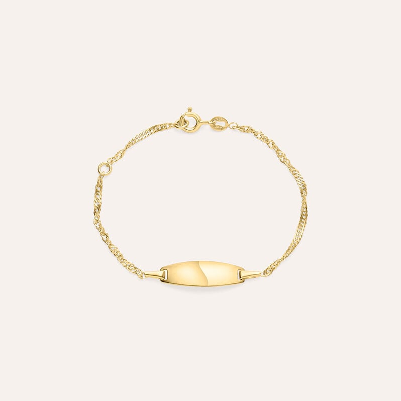 Bracciale Con Targhetta Holy Oro Giallo - Spannringe Kinder | OROVIVO