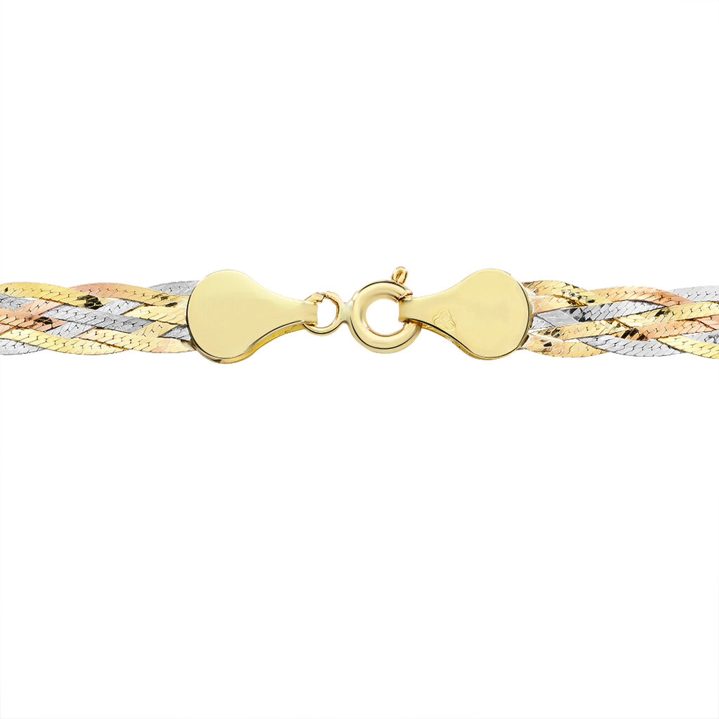 Collier Jasmin Tresse Or Tricolore - Spannringe Damen | OROVIVO
