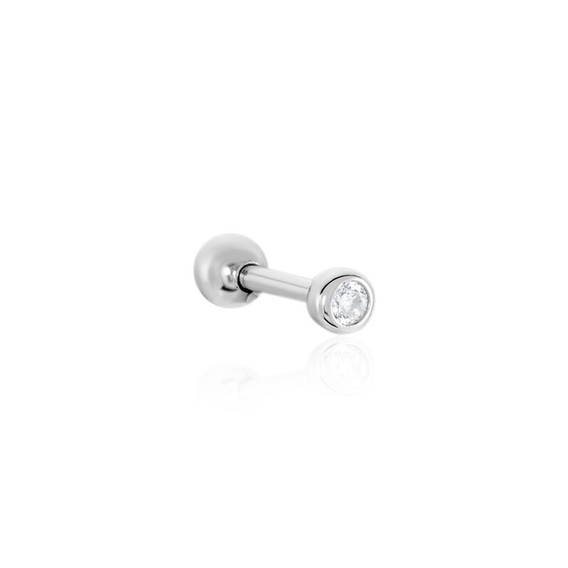 Boucles D'oreilles Puces Anani Argent Weiss Oxyde De Zirconium - Spannringe Damen | OROVIVO