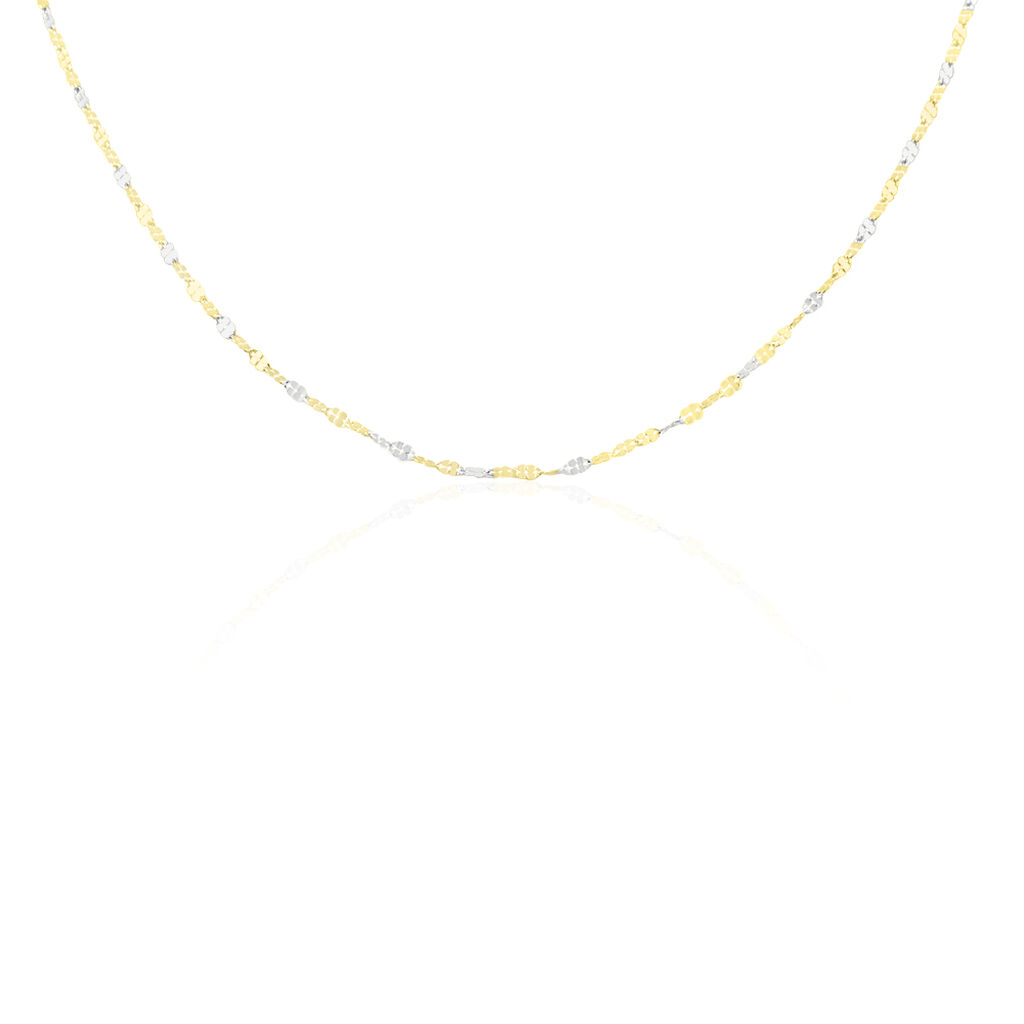 Damen Singapurkette Gold 375 Bicolor  - Halsketten Damen | OROVIVO