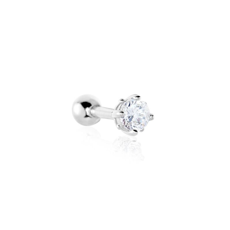 Piercing D'oreilles Joanina 2 Or Weiss Oxyde - Schmuck mit Stein Damen | OROVIVO