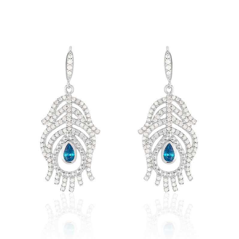 Boucles D'oreilles Argent Rhodie Peacock - Spannringe Damen | OROVIVO